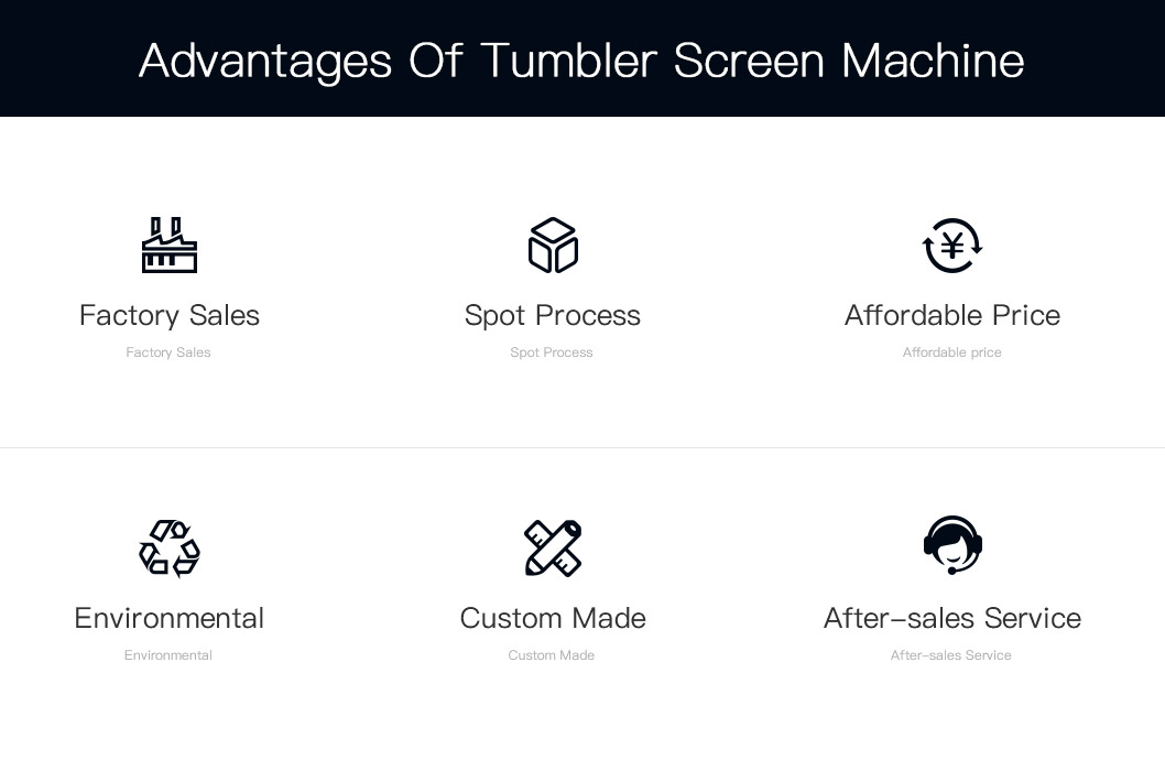 Advantage Of Tumbler Screen Machine