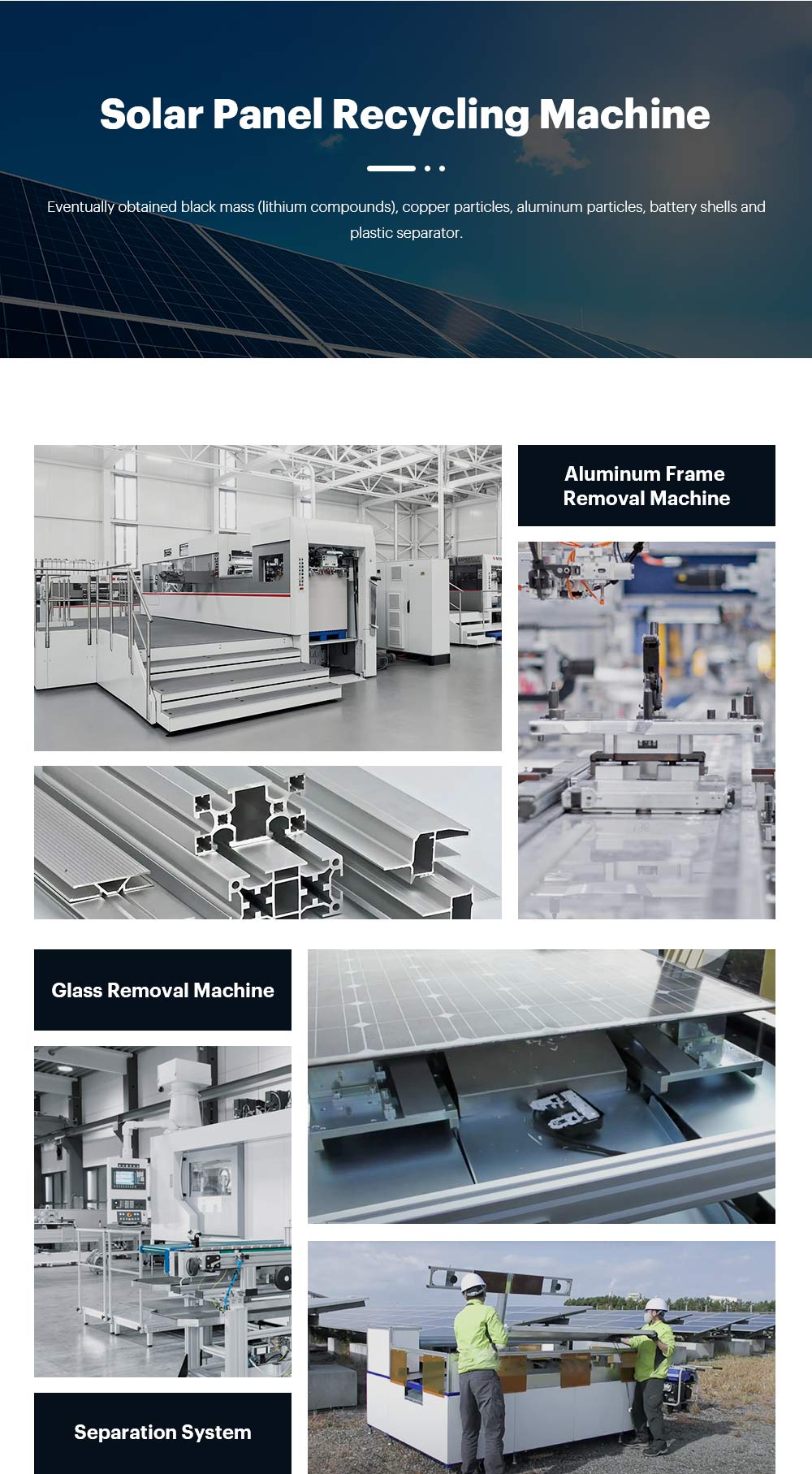 Solar PV Panel Pyrolysis Recycling Machine