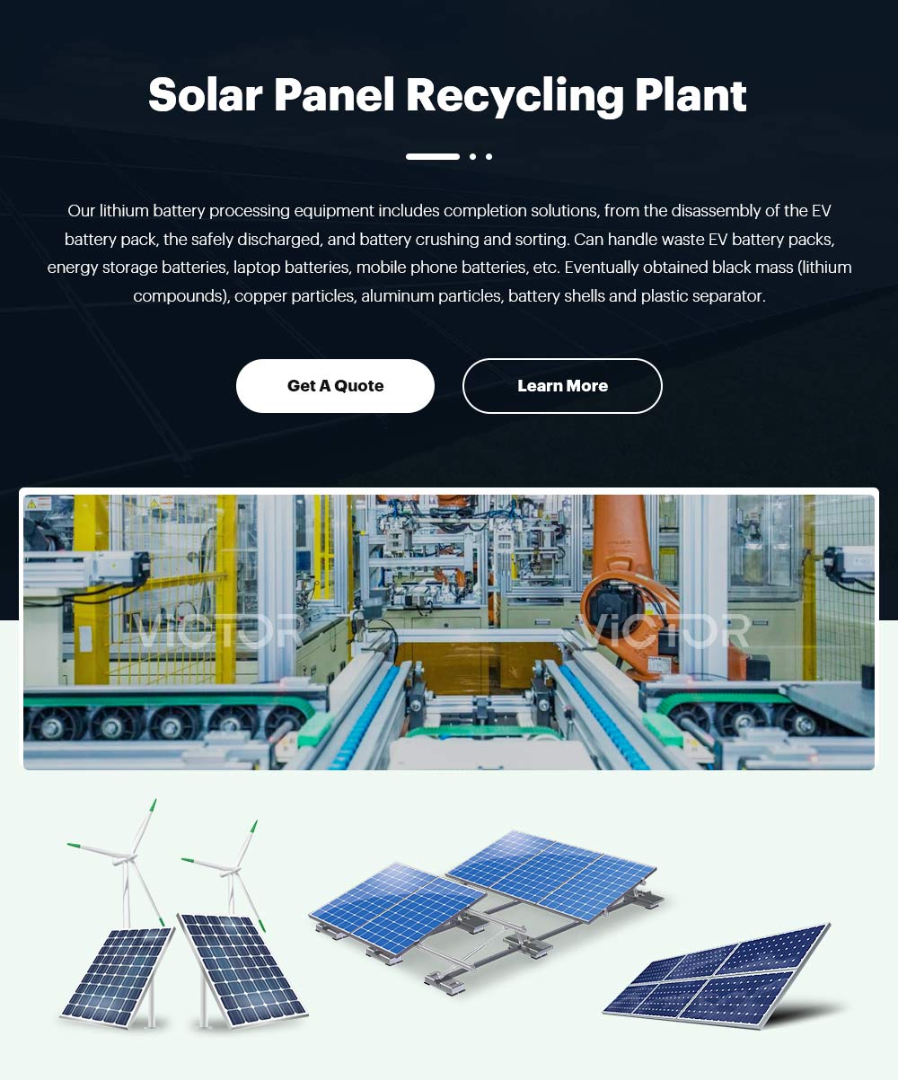 Solar PV Panel Recycling Machine Product Detail